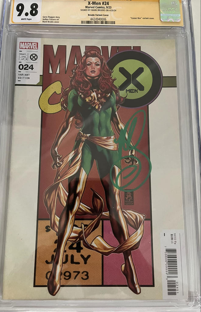 CGC 9.8 Signature Series X - Men #24 Signed by Mark Brooks - Phoenix Jean  Grey Corner Box Variant - collectorzown