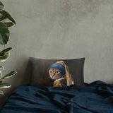 Cat with Pearl Earring Pillow - collectorzown