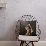 Cat with Pearl Earring Pillow - collectorzown