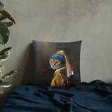 Cat with Pearl Earring Pillow - collectorzown