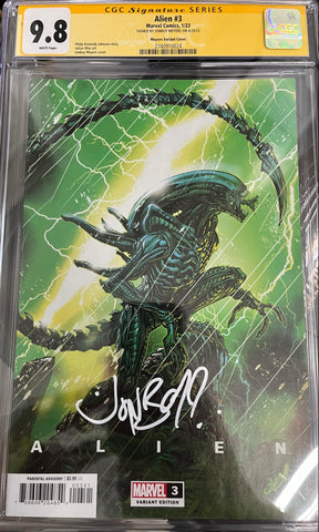 CGC 9.8 Signature Series Alien #3 Meyers Variant Signed by Johnboy Meyers - collectorzown