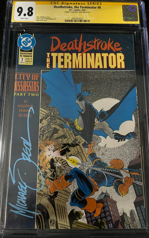 CGC 9.8 Signature Series Deathstroke, the Terminator #8 Signed by Mike Zeck - collectorzown