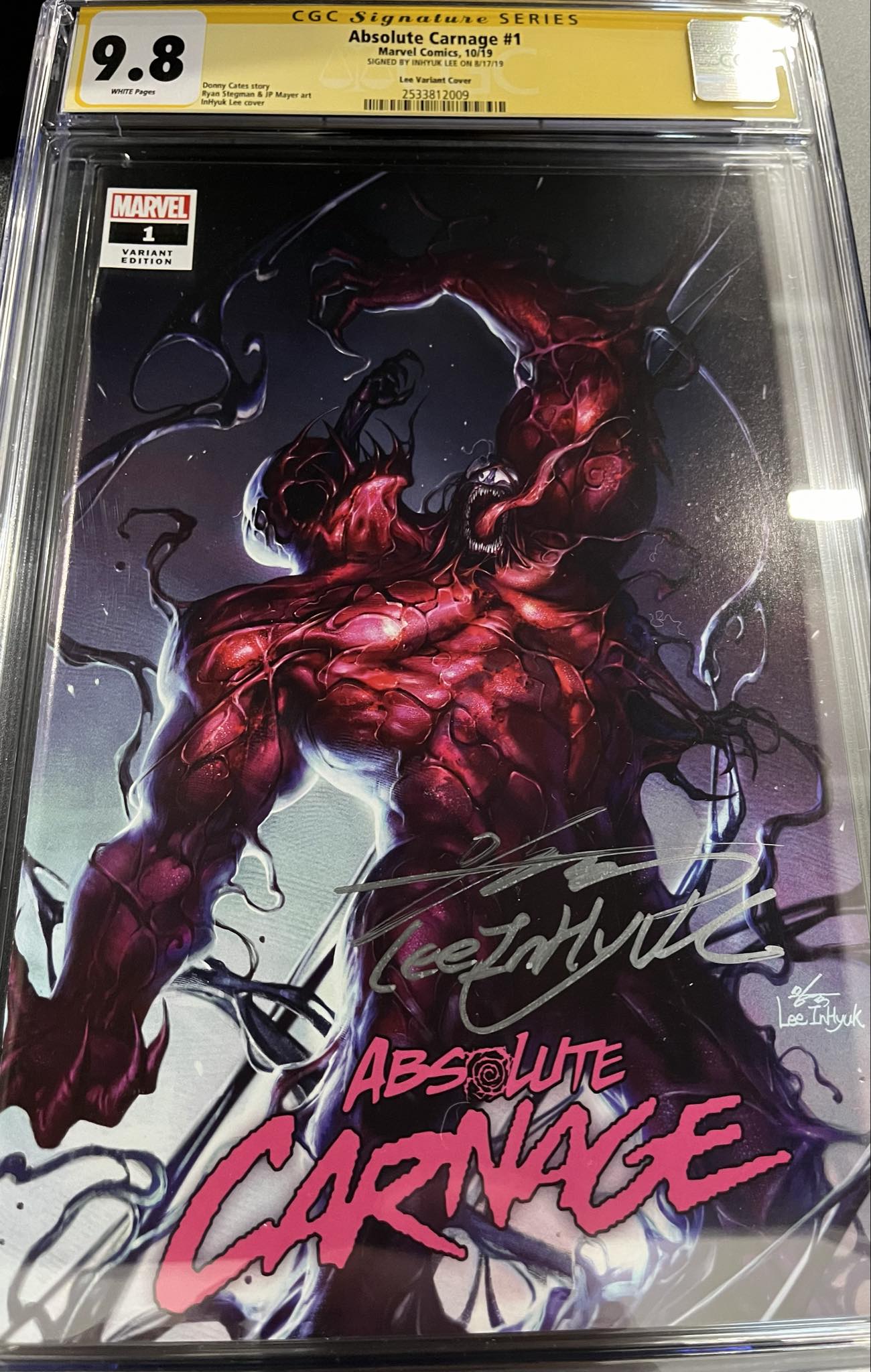 Absolute Carnage #1 Trade Dress Variant 108/1500 Signed Bagley 2024 Cates + 3 More