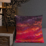 Girl on Moon Swing Premium Pillow - collectorzown