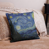 Pillow: Vincent Van Gogh: The Starry Night & Self - Portrait with Straw Hat - collectorzown