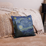 Pillow: Vincent Van Gogh: The Starry Night & Self - Portrait with Straw Hat - collectorzown