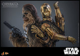 PRE - ORDER: Hot Toys Star Wars: The Empire Strikes Back Chewbacca with Disassembled C - 3PO Sixth Scale Figure - collectorzown