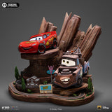 PRE - ORDER: Iron Studios Cars Lightning McQueen & Tow Mater Deluxe Art Scale 1/10 Statue - collectorzown