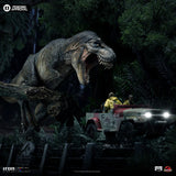 PRE - ORDER: Iron Studios Jurassic Park: T - Rex Chase 1/20 Scale Statue - collectorzown