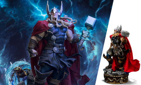 PRE - ORDER: Iron Studios Marvel Comics Thor Unleashed 1/4 Scale Statue - collectorzown