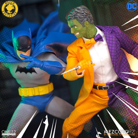 PRE - ORDER: Mezcotoyz DC Comics Golden Age Batman vs Two - Face Boxed Set Mezco Exclusive One:12 Collective Action Figure - collectorzown