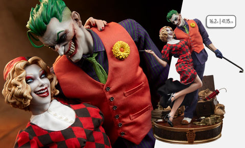 PRE - ORDER: Sideshow Collectibles DC Comics The Joker and Harley Quinn: Lawless Love Diorama - collectorzown