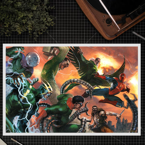PRE - ORDER: Sideshow Collectibles The Amazing Spider - Man vs Sinister Six Art Print - collectorzown