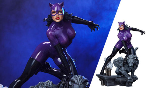 PRE - ORDER: Tweeterhead Batman Catwoman (Purple Edition) Quarter Scale Maquette - collectorzown