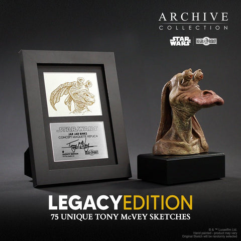 Regal Robot Star Wars Jar Jar Binks Concept Maquette Replica – Tony McVey Legacy Edition - collectorzown