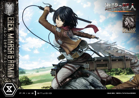 Attack on Titan Ultimate Premium Masterline statuette Eren, Mikasa, & Armin  72 cm - L'attaque des Titans - PRIME ONE STUDIOS