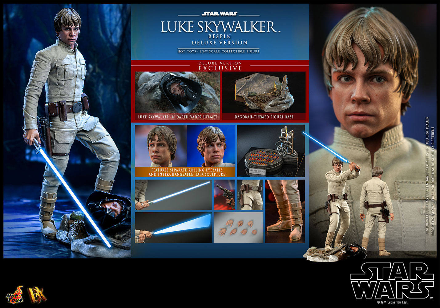 Hot Toys Star Wars Luke Skywalker (Bespin) (Deluxe Version) Sixth