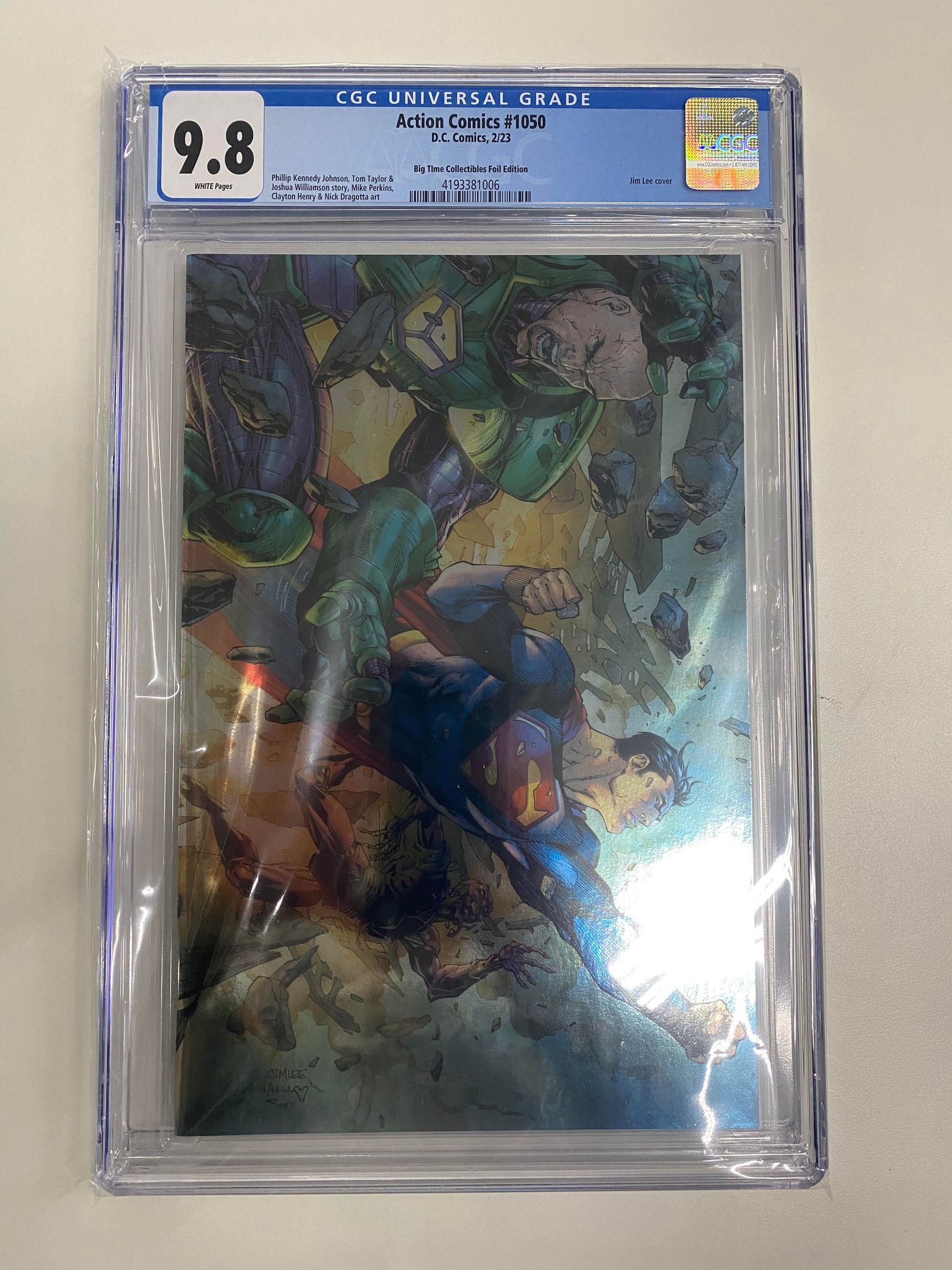 CGC 9.8 Action Comics #1050 Jim Lee Exclusive Virgin Foil Variant