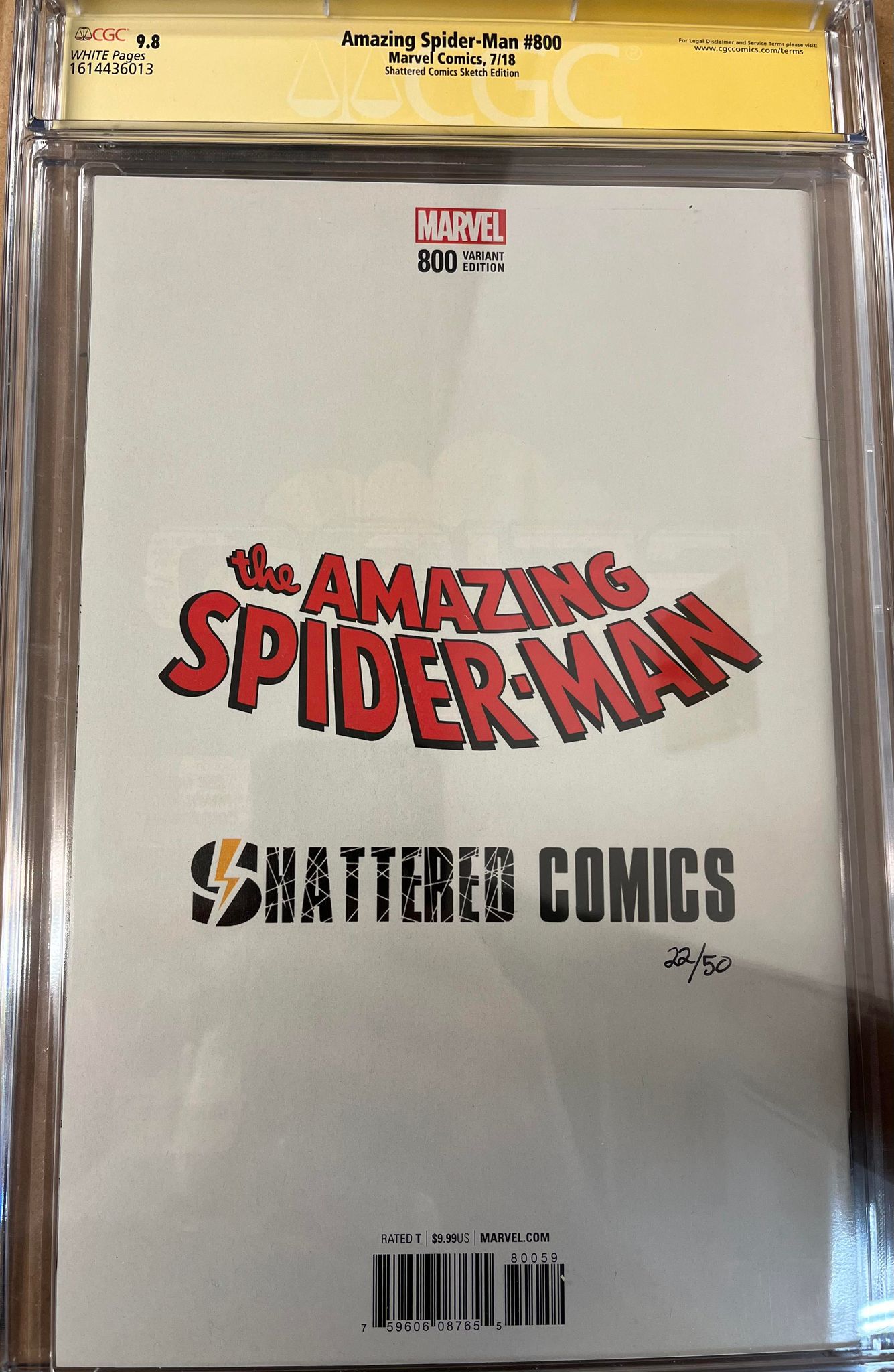 SPIDER-MAN #1 * buying NM+ * FACSIMILE LIMITED 1000 MATT DIMASI GOLD SHATTERED