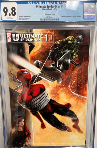 CGC 9.8 Ultimate Spider-Man #1 Ariel Diaz Variant Cover - collectorzown