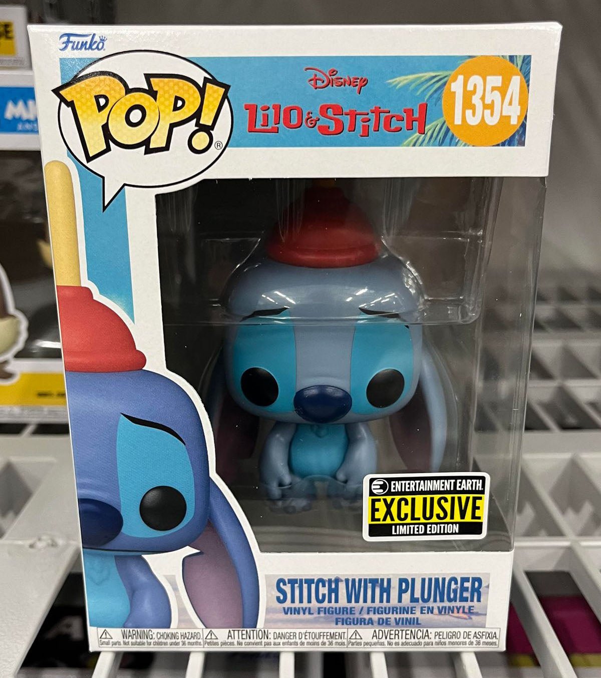 Funko Pop! Disney Lilo & Stitch (Stitch with Plunger) Entertainment Earth  Exclusive Figure #1354 - US