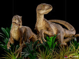 Iron Studios Jurassic Park Just The Two Raptors Deluxe 1:10 Scale Statue - collectorzown