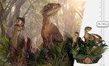 Iron Studios Jurassic Park Just The Two Raptors Deluxe 1:10 Scale Statue - collectorzown