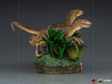 Iron Studios Jurassic Park Just The Two Raptors Deluxe 1:10 Scale Statue - collectorzown