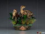 Iron Studios Jurassic Park Just The Two Raptors Deluxe 1:10 Scale Statue - collectorzown