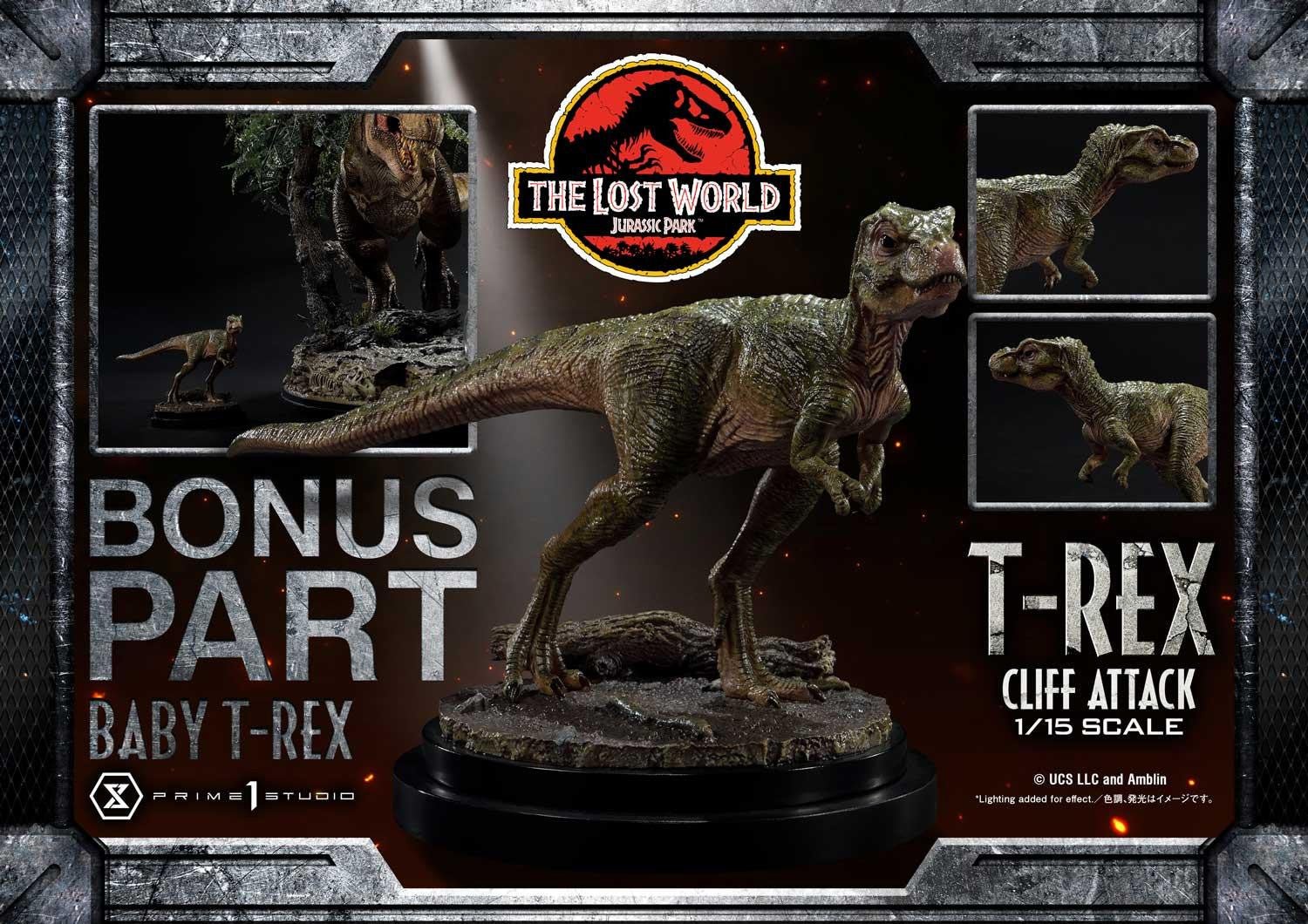 Jurassic World: The Lost World Statue 1/15 T-Rex Cliff Attack 53 cm –  MammaMeLoCompri