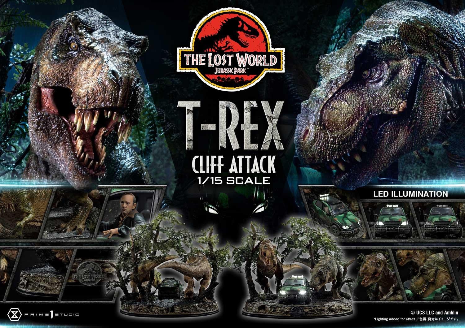 PRE-ORDER: Prime 1 Studio Legacy Museum Collection The Lost World: Jurassic  Park (Film) T-Rex Cliff Attack 1/15 scale Bonus Version Statue -  collectorzown