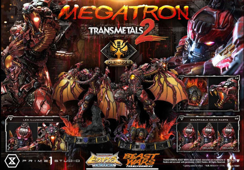 PRE-ORDER: Prime 1 Studio Transformers Beast Wars: Megatron Transmetal 2 DX Bonus Version 1/4 Scale Statue - collectorzown