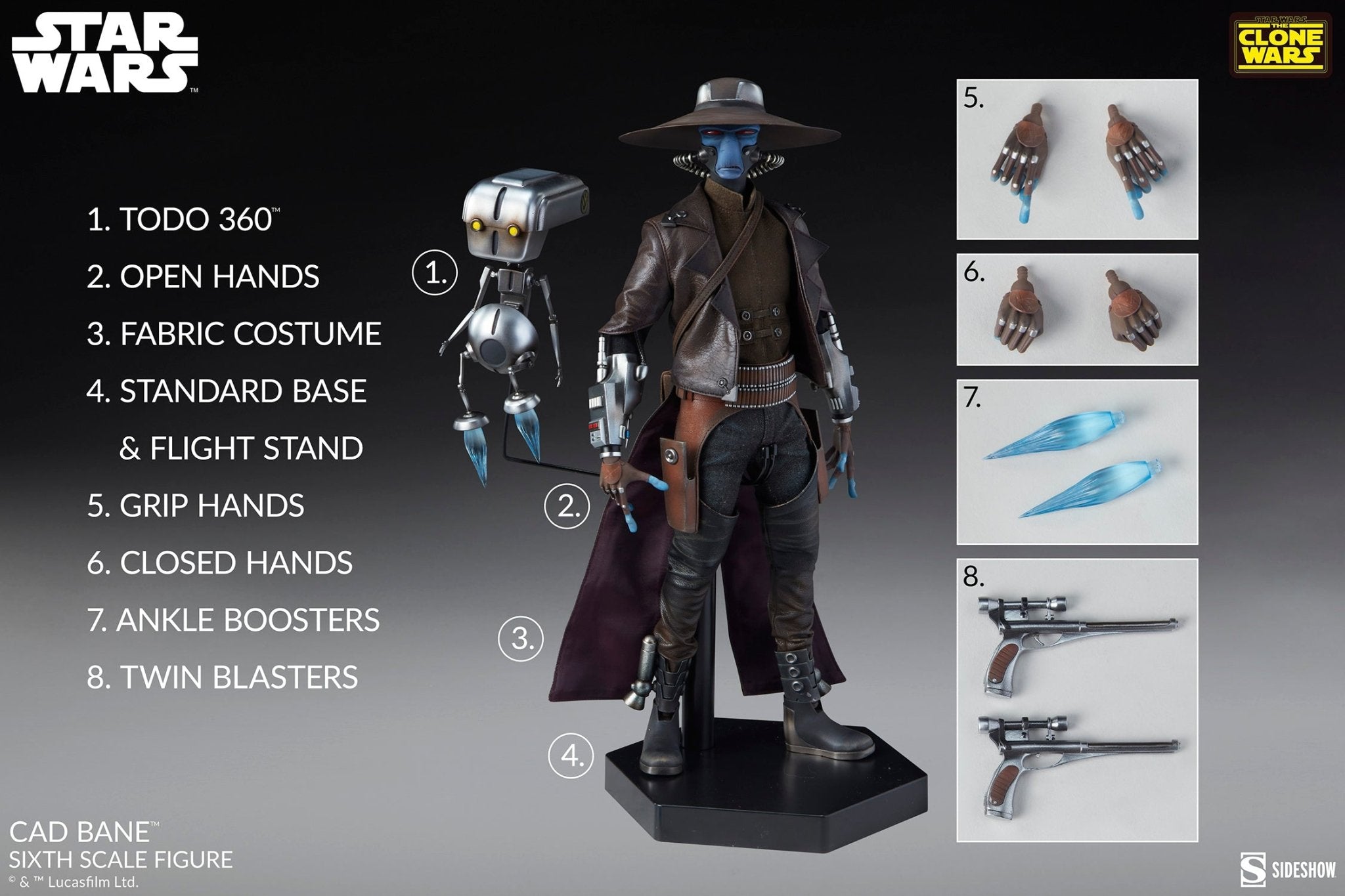 Cad Bane and Other Diamond Select Star Wars Collectibles Now Available for  Pre-Order